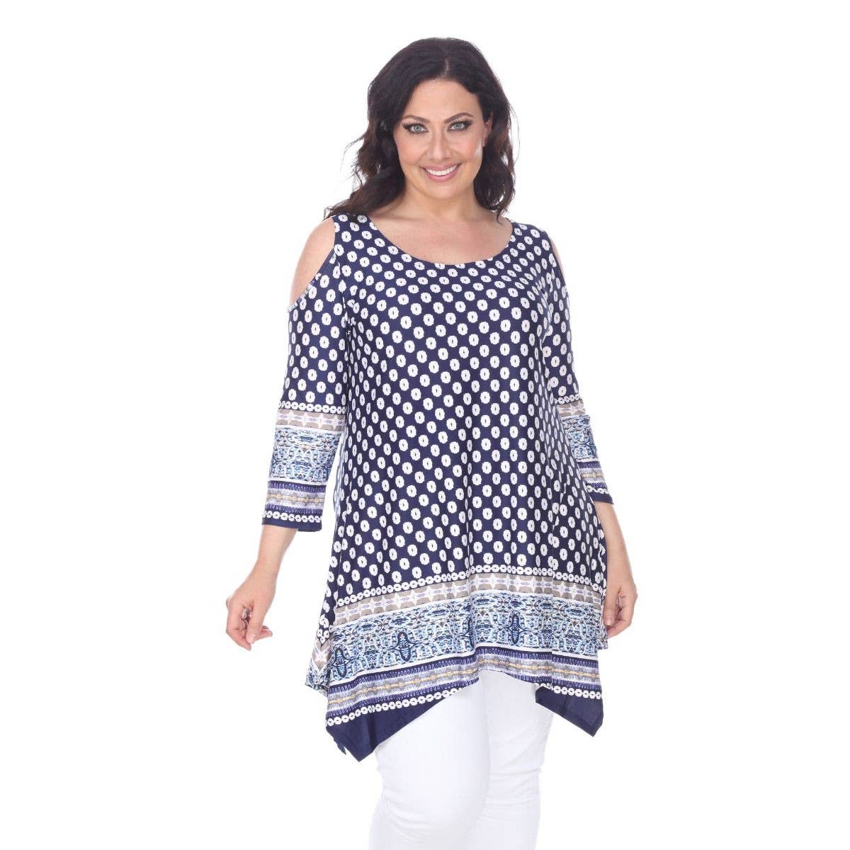 Plus Size Antonia Cold Shoulder Tunic