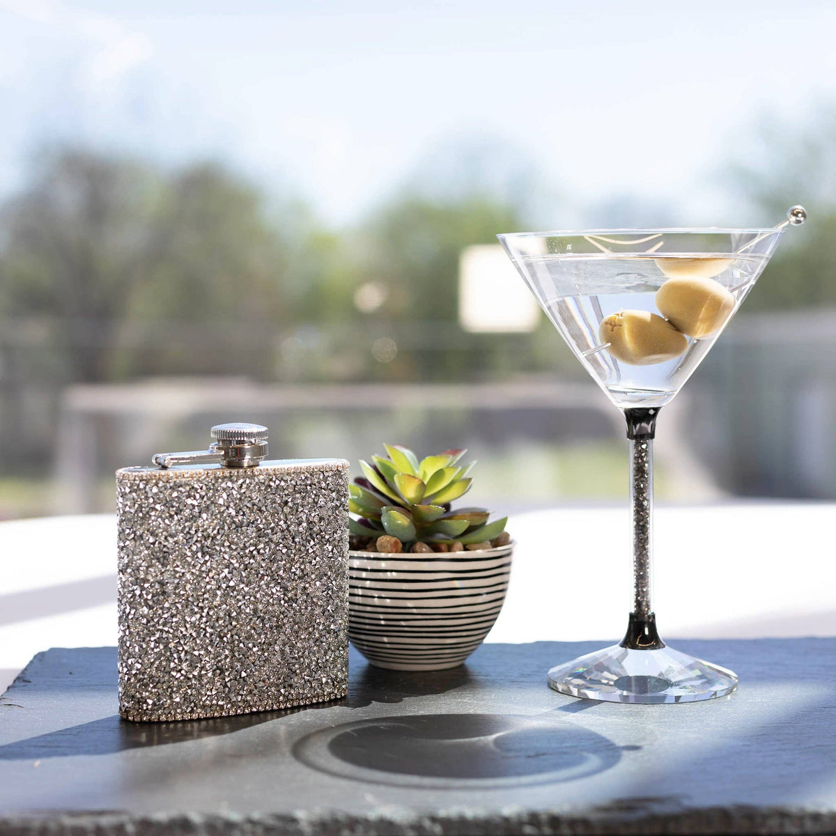 Luminous Rhinestone Flask